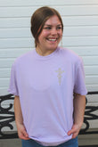 EMBROIDERED CROSS POCKET TEE